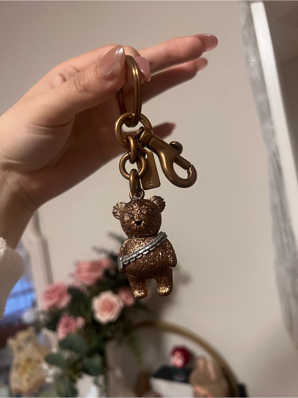 Coach Chewbacca Star Wars Bear Keychain Charm in Antique